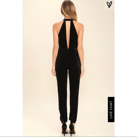 Black velvet jumpsuit by do+ be - Picture 2 of 5